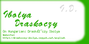 ibolya draskoczy business card